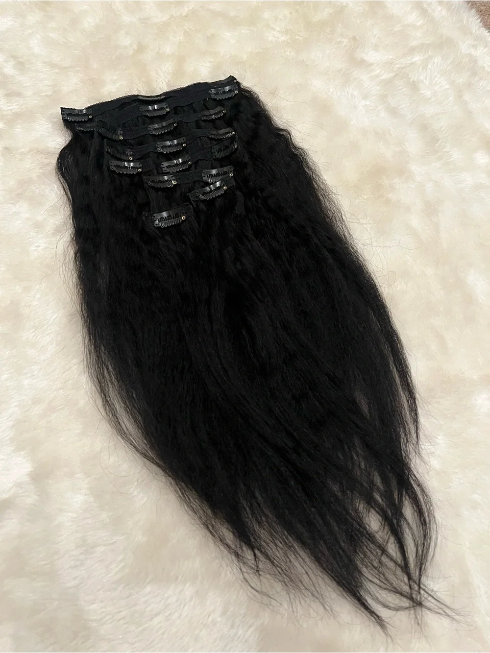 8pcs Clip ins Brazilian Virgin Human Hair extensions